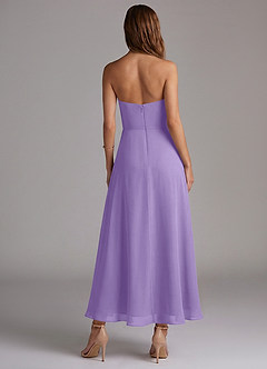 Azazie Wren Vestidos de madrinha de casamento Vestido Taiti de Chiffon de Linha A com Sem alças image4