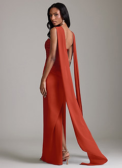 Azazie Sonora Suknie dla druhen Osłona Bez ramiączek Satyna elastyczna Do ziemi Sukienka image2