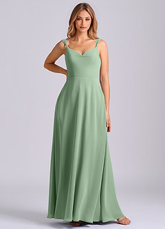 Azazie Beatrice Bridesmaid Dresses Matcha A-Line Sweetheart Neckline Chiffon Dress image3