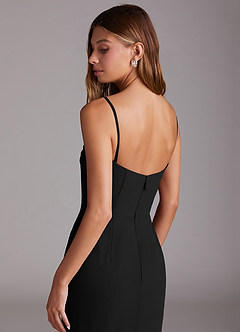 Azazie Saige Bridesmaid Dresses Black A-Line Off the Shoulder Chiffon Convertible Dress image9