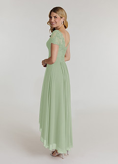 Azazie Thais Kleider für die Brautmutter A-Linie Spitze Chiffon Kleid Staubiger Salbeigrün image4