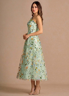 Maribela Light Green Midi Dress image5