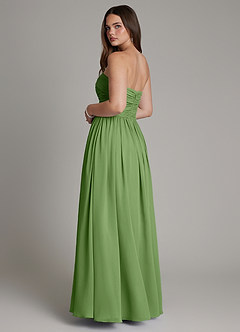 Azazie Andreina Bridesmaid Dresses Basil A-Line Pleated Chiffon Dress image3