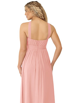 Azazie Kielle Final Sale Dusty Rose A-Line Pleated Chiffon Dress image6
