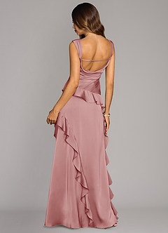 Azazie Sloane Bridesmaid Dresses Dusty Rose A-Line Sweetheart Neckline Stretch Satin Dress image2