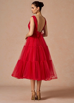 Godelieve Cherry Red Midi Dress image2