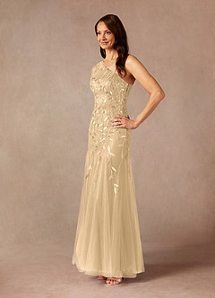 Azazie Backley Mother of the Bride Dresses Champagne Mermaid Sequins Dress image5