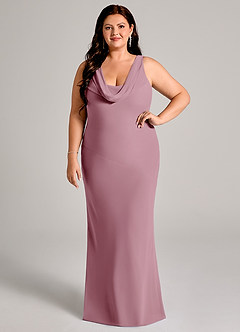 Azazie Rylina Bridesmaid Dresses Vintage Mauve Mermaid Pleated Chiffon Dress image7
