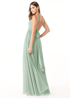 Azazie Dionne Brautjungfernkleider A-Linie Korsett Chiffon Kleid Agave image5