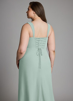 Azazie Agustina Bridesmaid Dresses Agave Mermaid Corset Chiffon Dress image13