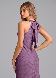 Azazie Doretta Bridesmaid Dresses Wisteria Mermaid Pleated Floral Burnout Dress image2
