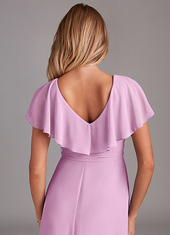 Azazie Lainey Bridesmaid Dresses Candy Pink A-Line with Pockets Chiffon Dress image8