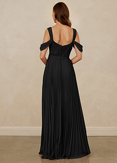Christian Siriano Bridal for Azazie 1013 Bridesmaid Dresses Black A-Line Off the Shoulder Chiffon Dress image3