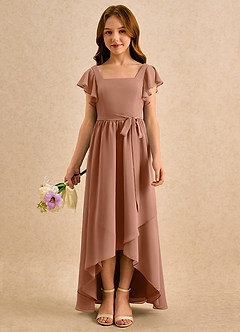 Azazie Milly Girls Formal Flower Girl Klänningar Klä A-Line i Chiffong Plisserad image3