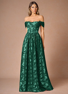 Hazel Hunter Green Pleated Maxi Dress image6
