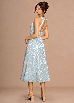 Selira Blue And White Midi Dress image5
