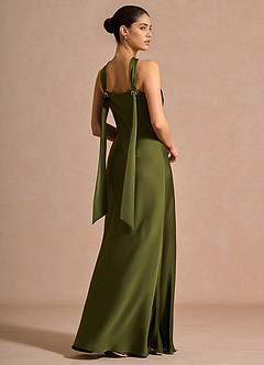 Martina Maxi Klänning Oliv image2