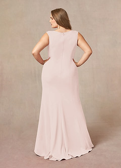 Azazie Juliane Mother of the Bride Dresses Blushing Pink Mermaid Sequins Lace Dress image7
