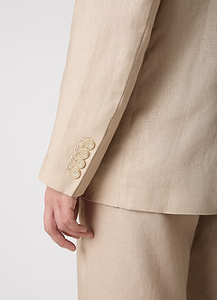 front 100% European Linen Blazer