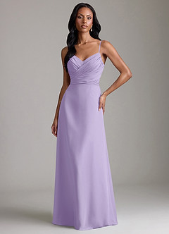 Azazie Kali Brudtärnklänningar Klä av A-Linje i Chiffong Plisserad Lila image1