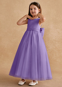 Azazie Cookie Flower Girl Dresses Tahiti A-Line Bow Tulle Dress image4