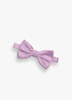 front Boy's Matching Matte Satin Pre-Tied Bow Tie & Suspenders Set