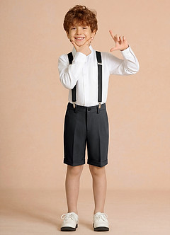 front Oliver Charcoal Boy Shorts