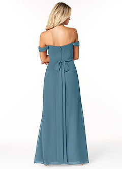 Azazie Joretta Robes de demoiselle d'honneur Robe Trapèze Convertible en Mousseline de soie Encolure en Forme de Cœur Bermude image2