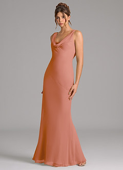 Azazie Rylina Bridesmaid Dresses MAI TAI Mermaid Pleated Chiffon Dress image4