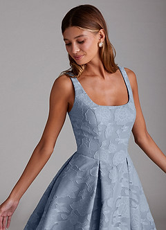 Adelie Powder Blue A-line Midi Dress image6