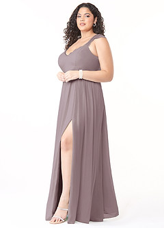 Azazie Cleobella Bridesmaid Dresses Dusk A-Line Sweetheart Lace Chiffon Dress image10