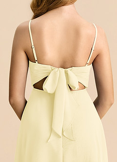 Azazie Shale Junior A라인 절하다 쉬폰 미니 주니어 신부 들러리 드레스 image6