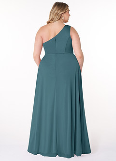 Azazie Brooke Bridesmaid Dresses Bermuda A-Line One Shoulder Mesh Dress image7