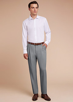 front Owen Gris Pantalones de vestir ligeros y a medida