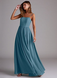 Azazie Calianna Bridesmaid Dresses Bermuda A-Line Off the Shoulder Chiffon Convertible Dress image3