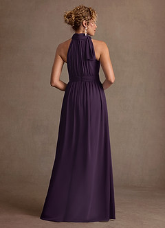 Azazie Antoinette Mother of the Bride Dresses Plum A-Line Pleated Chiffon Dress image2