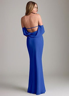 Azazie Lusinda Suknie dla druhen Syrena Zza ramienia Szyfon Do ziemi Sukienka image2