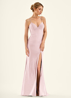 Twinkle Pink Mermaid Prom Dress image4