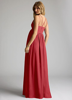 Azazie Emree Maternity Bridesmaid Dresses A-Line Chiffon Floor-Length Dress image5