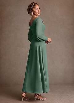 Azazie Paterson Mother of the Bride Dresses Eucalyptus A-Line Pleated Chiffon Dress image4