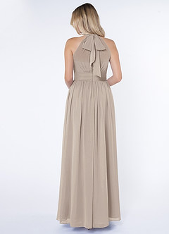 Azazie Iman Bridesmaid Dresses Frost A-Line A-Line Ruched Chiffon Dress image2