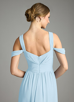 Azazie Lianne Bridesmaid Dresses Sky Blue A-Line Off the Shoulder Chiffon Dress image6
