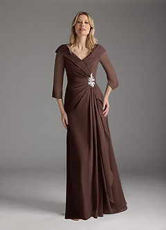 Azazie Jaycee Abiti per la Madre della Sposa Abito A-Line in Chiffon Ganache image5