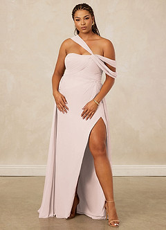Christian Siriano Bridal for Azazie 1014 Bridesmaid Dresses Rose Petal A-Line Off the Shoulder Chiffon Dress image12