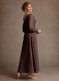 Azazie Paterson Klänningar till brudens mor Klä A-Line i Chiffong Plisserad Ganache image4