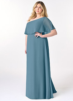 Azazie Lizzy Bridesmaid Dresses Bermuda A-Line One Shoulder Chiffon Dress image10
