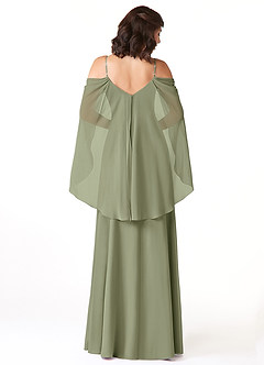 Azazie Cienna Jurken voor bruidsmeisjes Jurk van Chiffon met A-Lijn Off the Shoulder Pistache image2