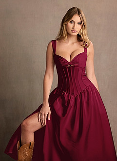 Robe Mi-Longue Merlot Arwen image7
