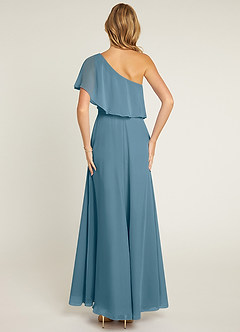 Azazie Lizzy Bridesmaid Dresses Bermuda A-Line One Shoulder Chiffon Dress image2