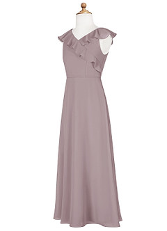 Azazie Alyssa A-Line Chiffon Floor-Length Junior Bridesmaid Dress image10